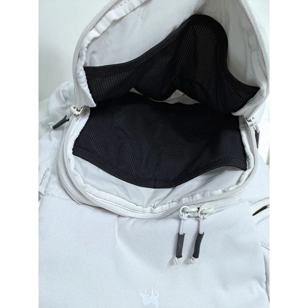 Brevite Backpack Laptop Compartment School Book Bag White